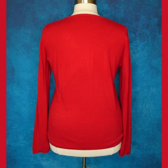 White Stag Red V Neck Sweater XXL - Picture 6 of 9